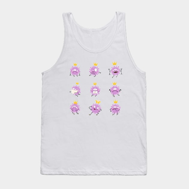 Funny coronavirus set. Tank Top by Elsbet